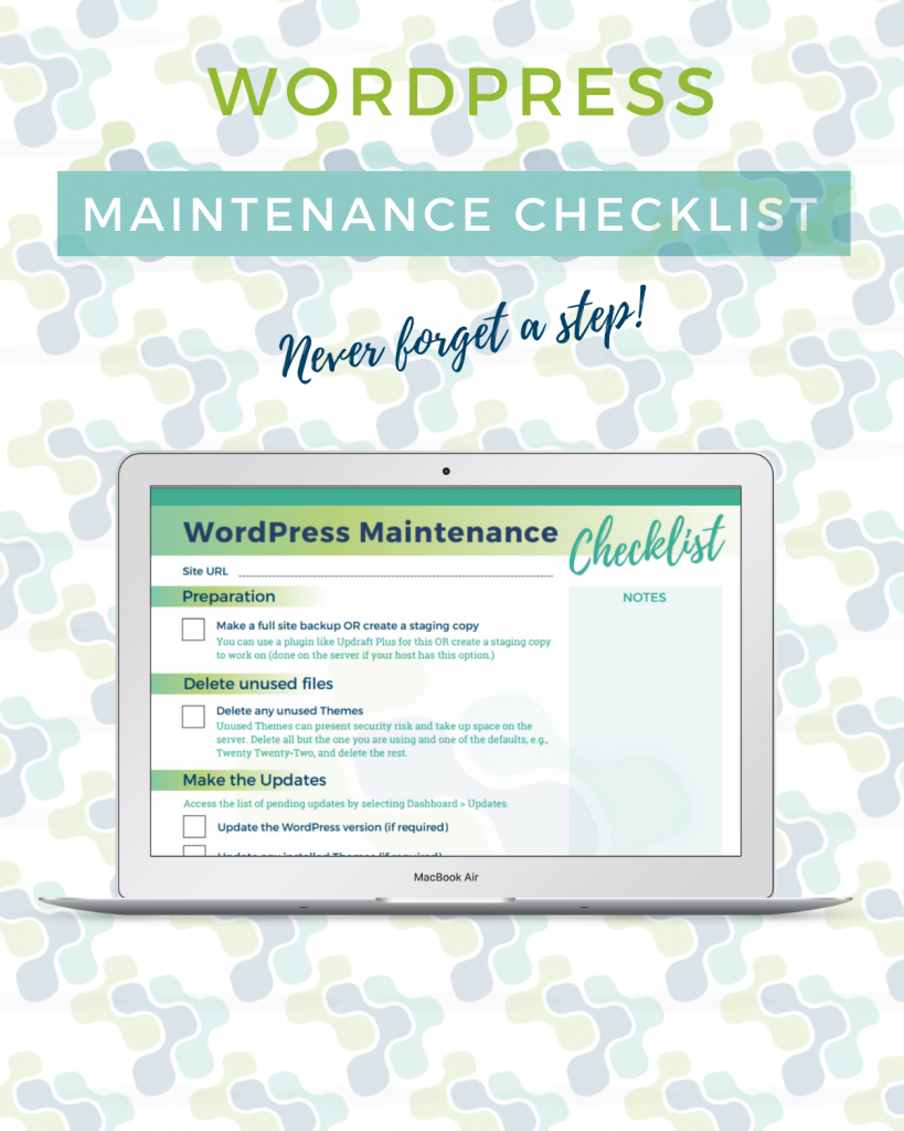 Never miss a step with this WordPress Maintenance Checklist | PDF ...